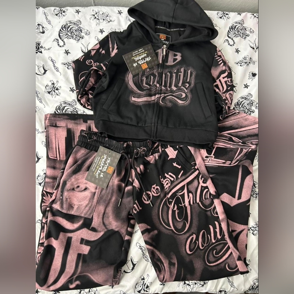 Sweat Pants Jacket Set